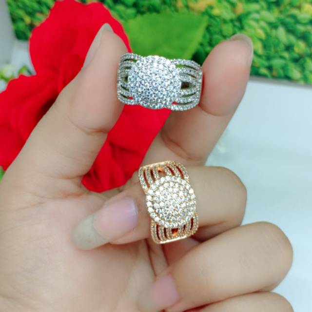 Cincin xuping permata A-C