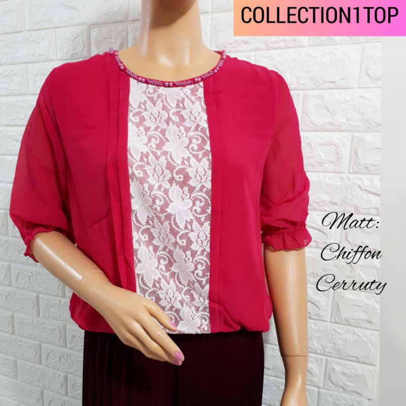 BLOUSE / WANITA / KANTOR / KERJA / SIFON / JUMBO/ BROKAT / BIG SIZE / IMPORT / TRENDY