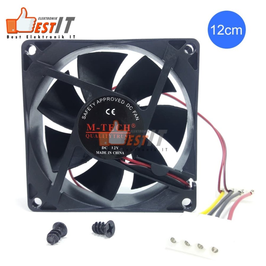 Fan Casing Kipas CPU 12cm Hitam M-Tech FREE BUBBLE WRAP