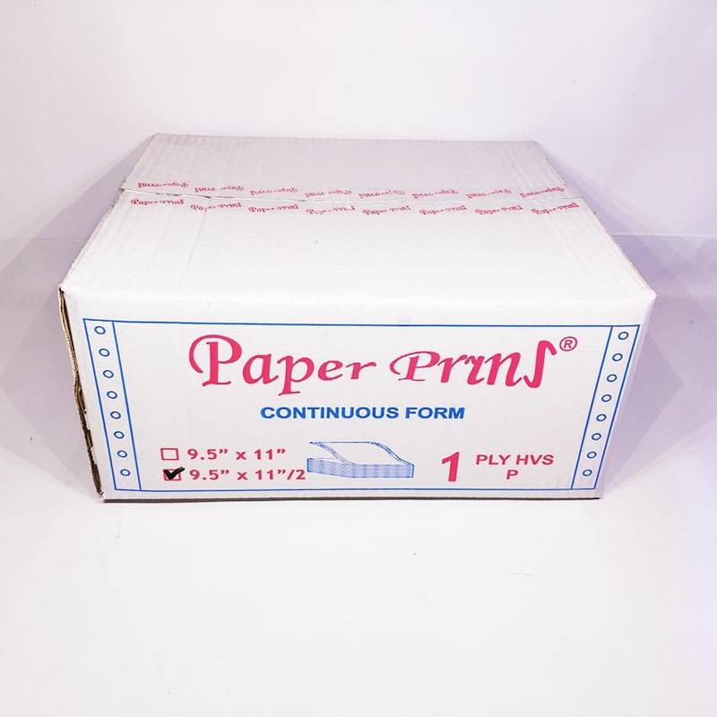 

Paper Pryns Continuous Form 9,5 x 11/2 1ply (1 lembar dibagi 2) - Putih