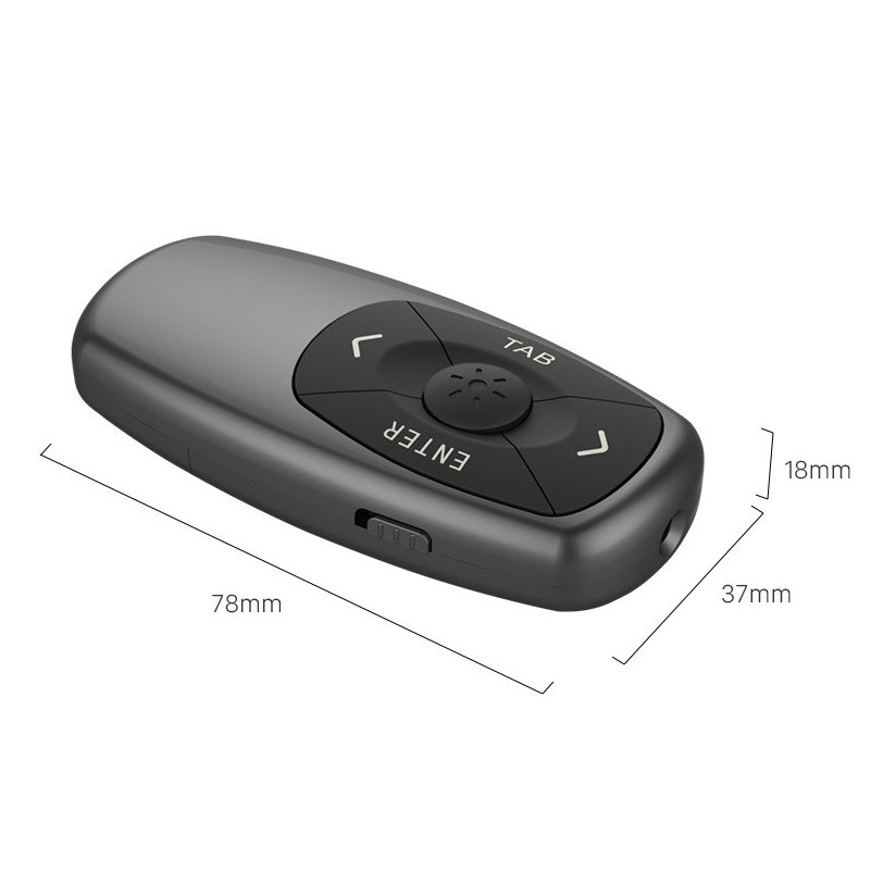 Wireless Laser Pointer Presenter Red 2.4Ghz - DSIT011 - Black