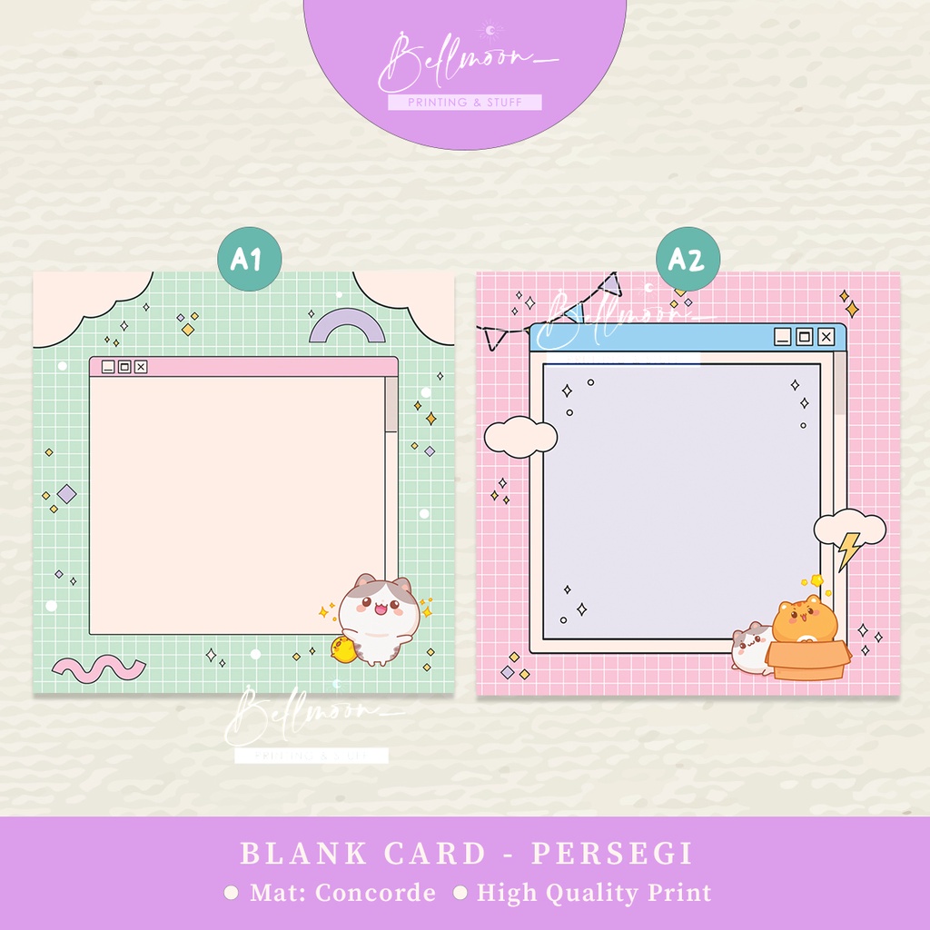 

KARTU UCAPAN BLANK CARD / Blank Greeting Card 04 PETAK