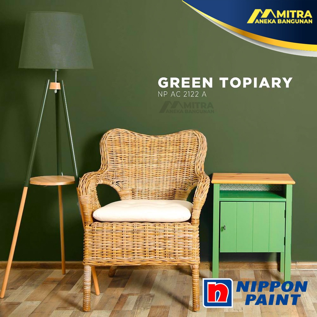 CAT TEMBOK NIPPON PAINT GREEN TOPIARY NP AC 2122 A / HIJAU ARMY
