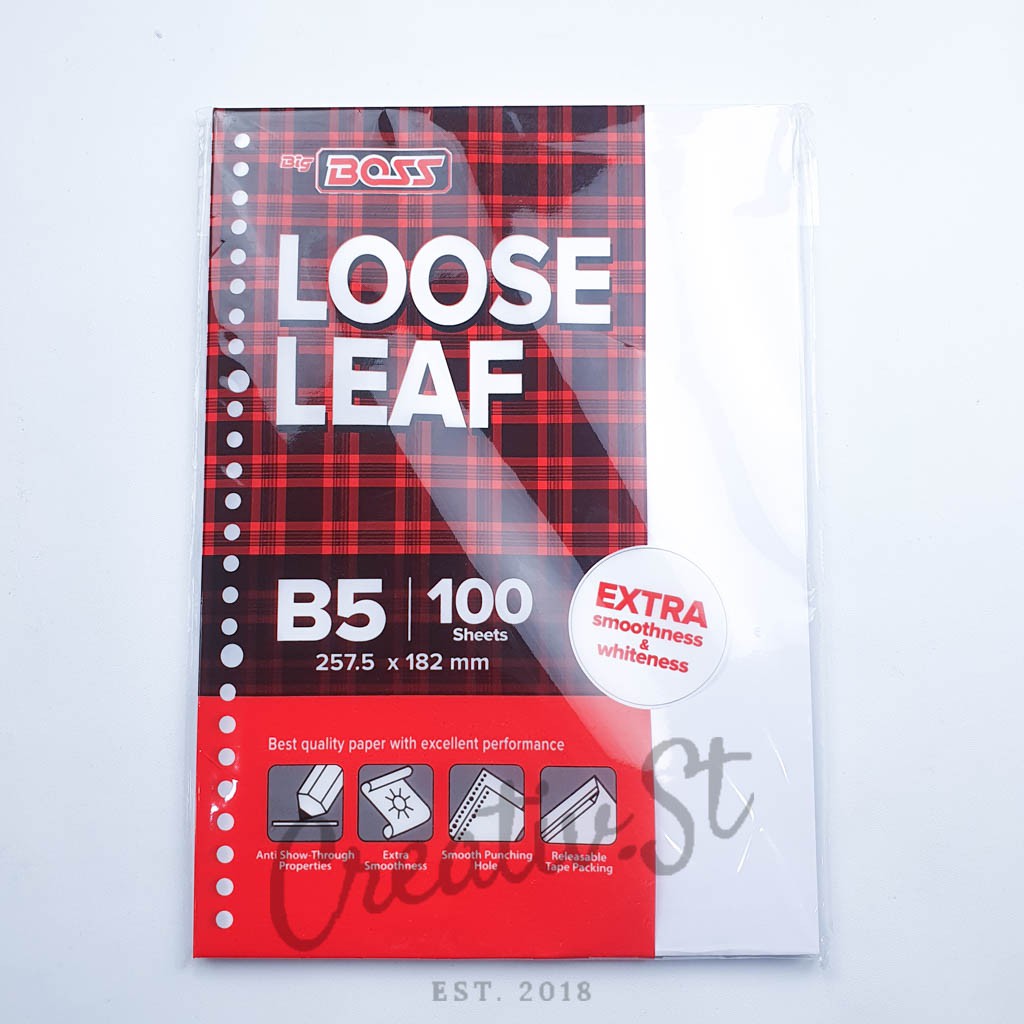 Jual Loose Leaf B Lembar Big Boss Polos Shopee Indonesia