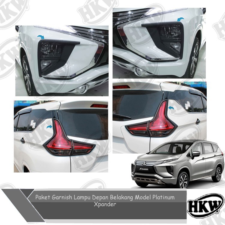Bodykit Xpander - Bodykit Mitsubishi Xpander Paket Garnish Lampu Depan Belakang Hitam Model Platinum