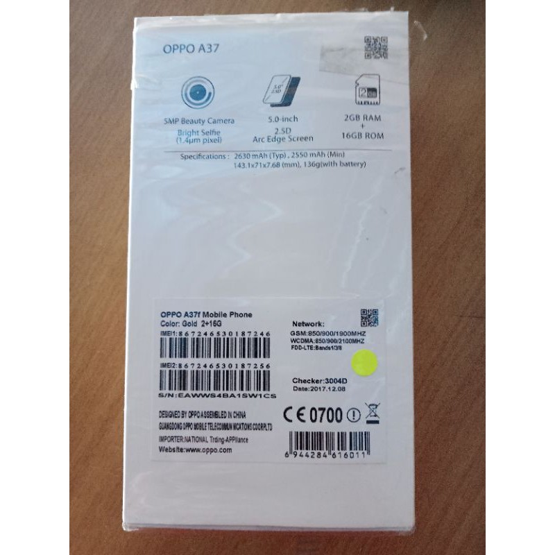 kotak hp Oppo a37 bekas