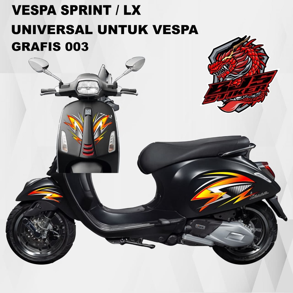 Striping vespa 150 cc - Stiker Decal TRANSPARAN vespa sprint vespa lx grafis 3