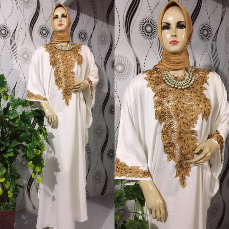 GAMIS KAFTAN ANIA CERUTY BABY DOLL + INNER (MANSET GAMIS) EDISI LEBARAN 2022