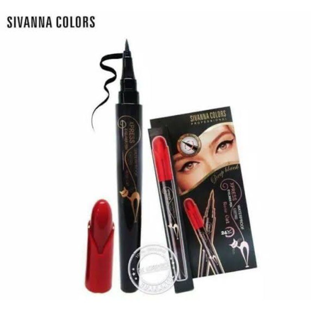 Sivanna Colors Xpress Eyeliner Pen Rose Cat Deep Black