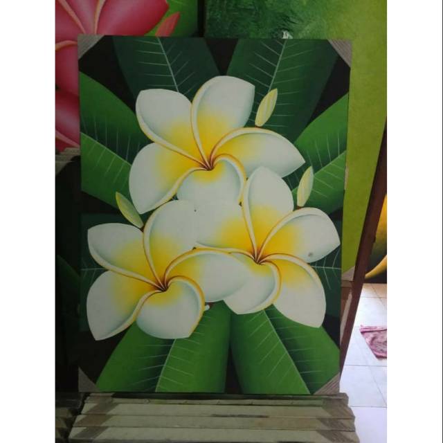 Lukisan Bunga Kamboja Jepun Putih Shopee Indonesia