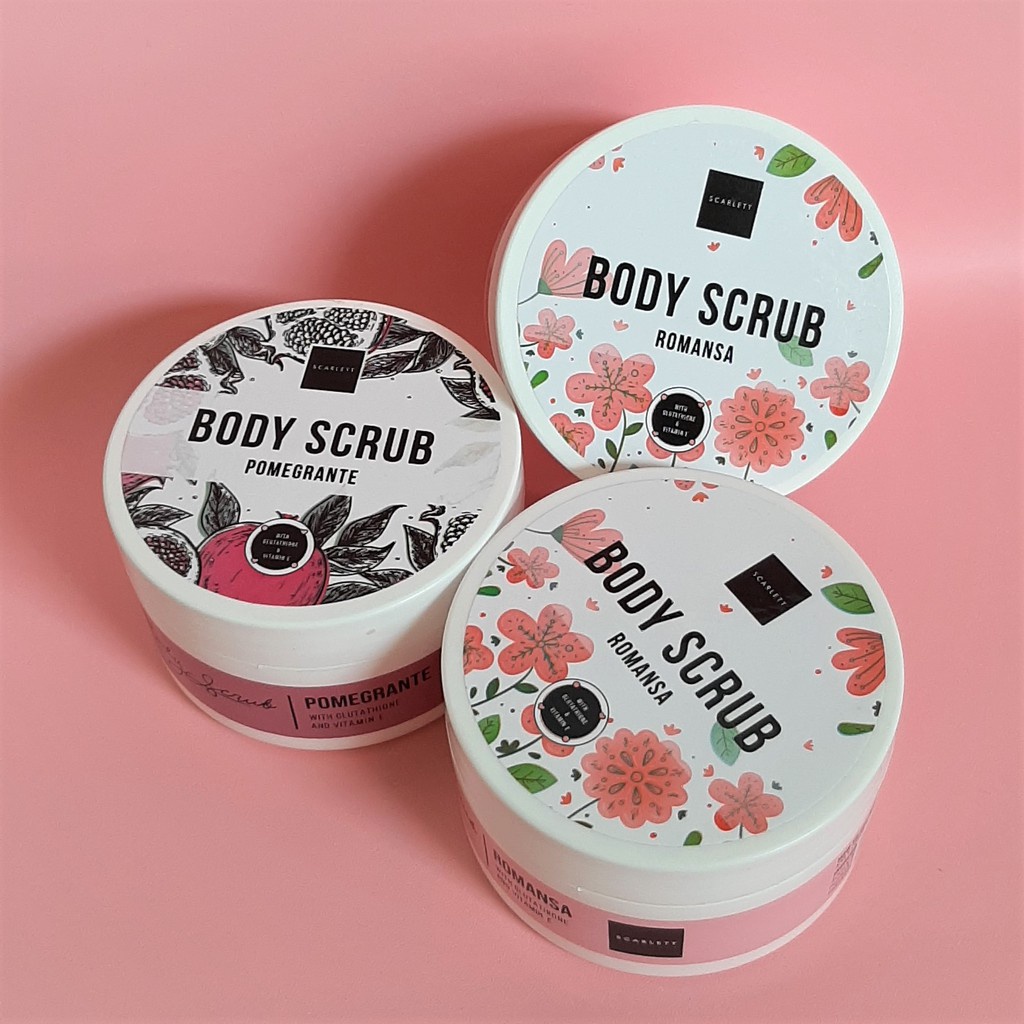 Scarlett Whitening BODY SCRUB 250ml / body scrub scarlett / lulur scarlett body scrub