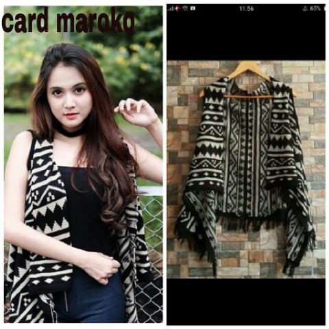 Q- MAROKO CAPE/ CAPE RAJUT/ TERBARU