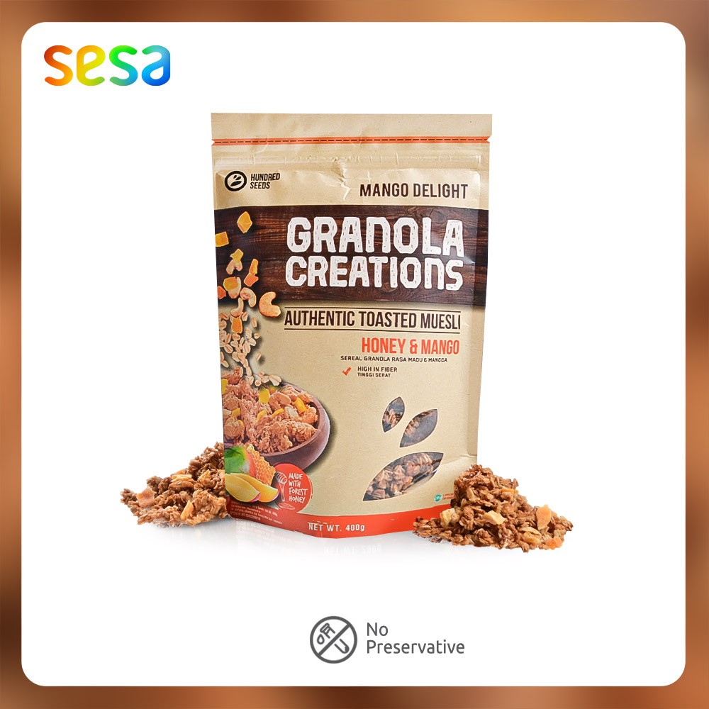 

Hundred Seeds - Granola Creations Honey & Mango 400 g