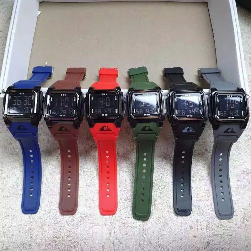 Jam Tangan Pria Quicksilver/ 511 Digital Sergi Strap Rubber(Dikirim Dari Jakarta)