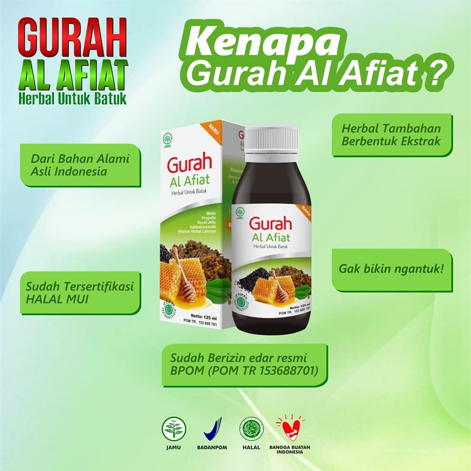 ^230| Sirup Madu Gurah 125 ml untuk Mengobati Batuk dan Sakit Tenggorokan Pelega Pernafasan