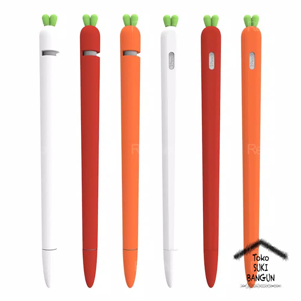 Apple Pencil 1 2 Case Full Cover CUTE CARROT Silicone 1st 2nd APR-011