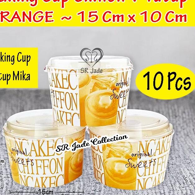 [KODE V69] Loyang Chiffon Loyang Kertas Premium + Tutup Mika / Baking Cup Case 15 Cm x 10 Cm Mini Ch
