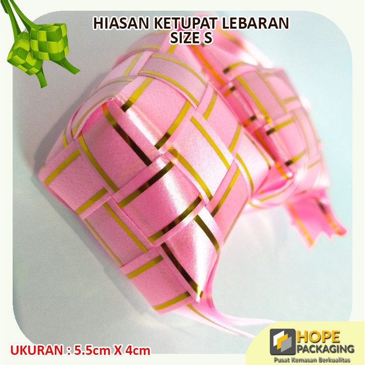 Ketupat Pita lebaran termurah Satin Mini/Hiasan Pita Lebaran/Hiasan Hampers 5.5 x 4 cm