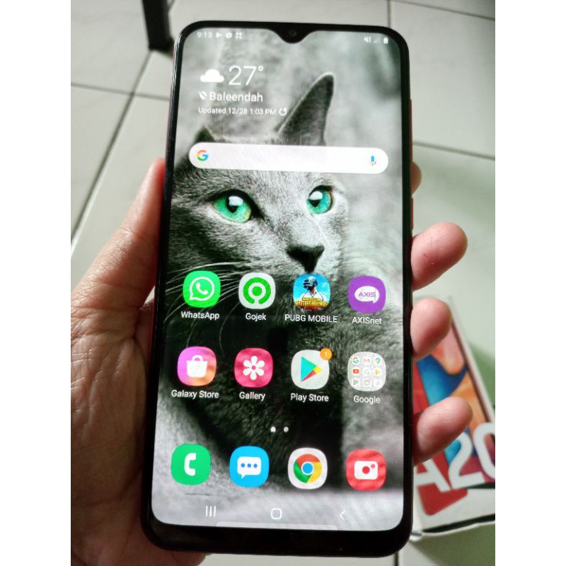 hp samsung A20 original SECOND fullset 4G ram 3gb / 32gb