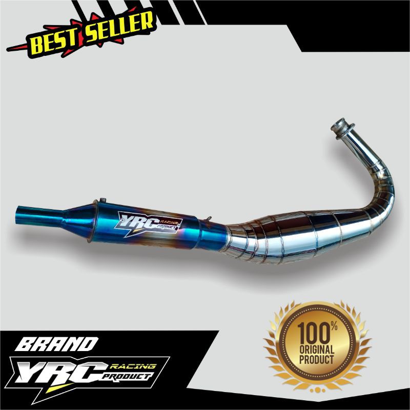 Knalpot kolong crom blue rxking yrc racing