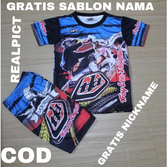 jersey baju cross motor/baju setelan sepeda anak