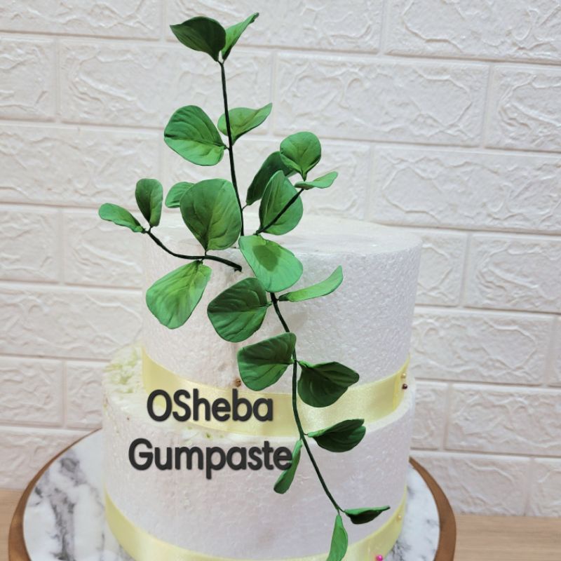 

[osheba] gumpaste daun rangkai berkawat eucalyptus set