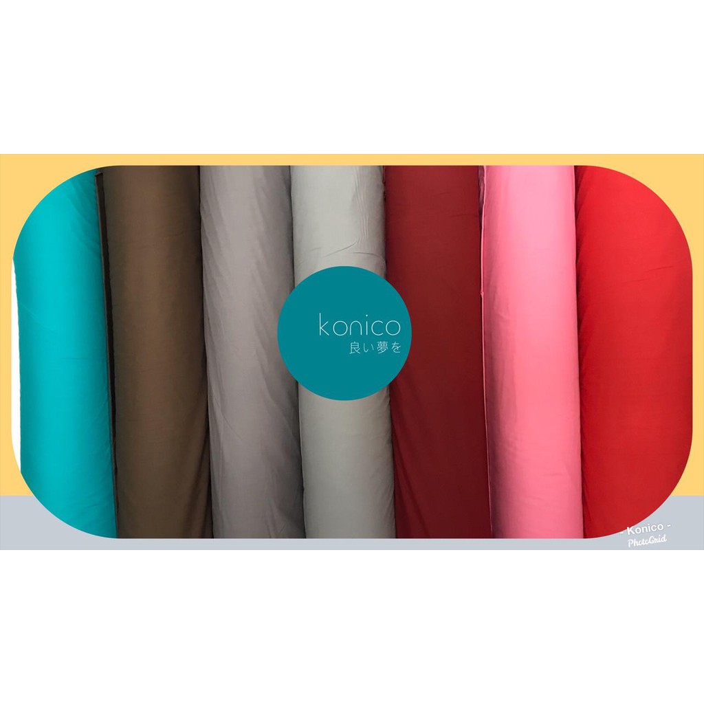 Bahan Katun sprei kain Cvc Motif Polos Meteran Star