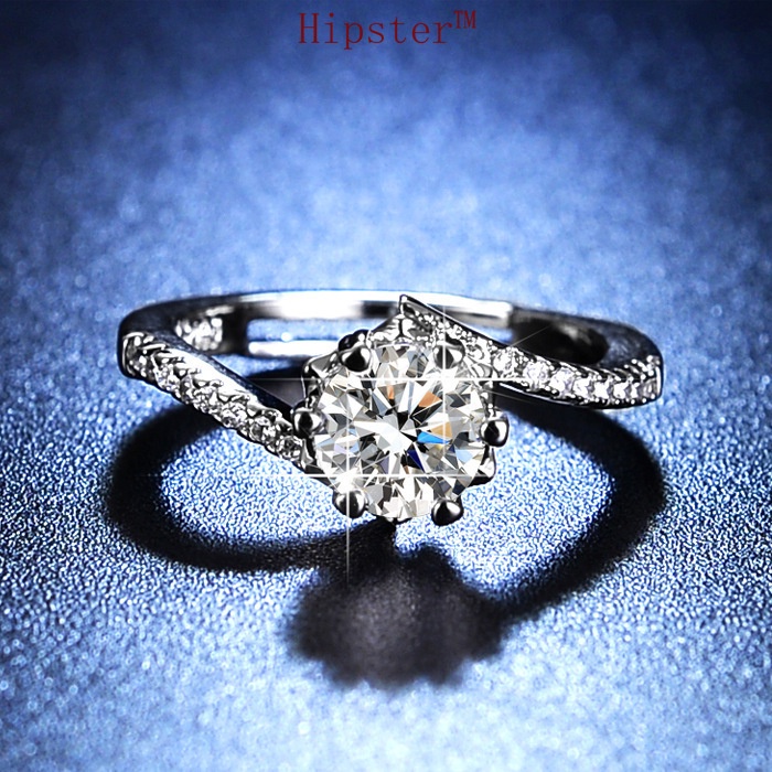 Hot Sale Fashion Cross Elegant Beautiful Snowflake Heart Moissanite Ring