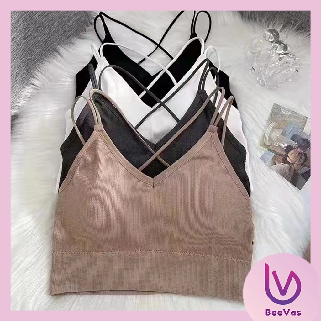 BV.ID BR903 BH BRA SPORT OLAHRAGA PUSH UP WANITA TANPA KAWAT TALI SILANG ELASTIS SEXY IMPORT