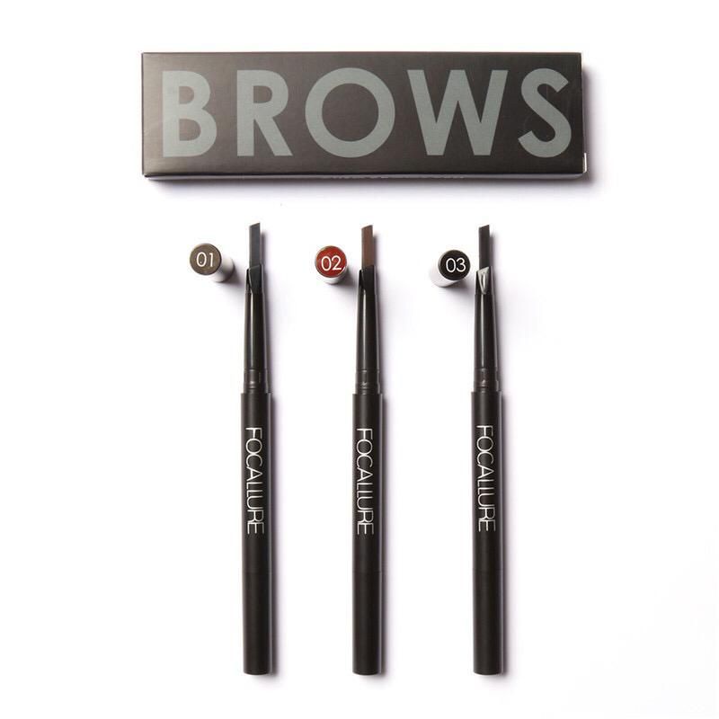 Original FOCALLURE Waterproof Long Lasting Eyebrow Pencil 3 Warna FA18