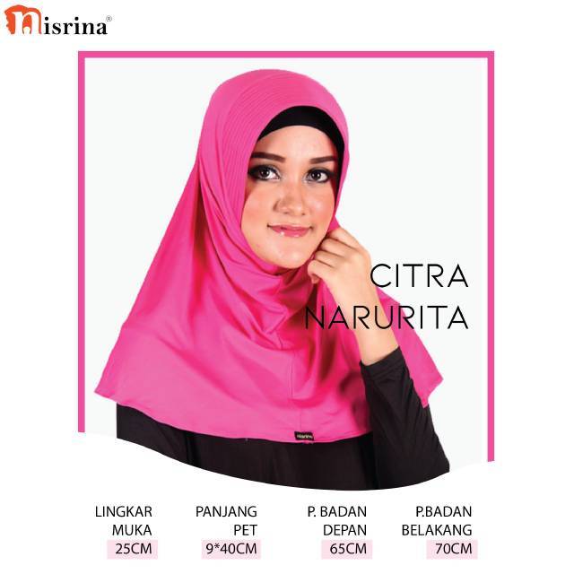 Nisrina Fashion Muslim Jilbab Instan Polos Citra Narurita-3