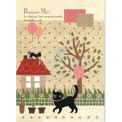 

BARU Buku Tulis B5 Jepang Bonjour Mie Kucing dan Pohon