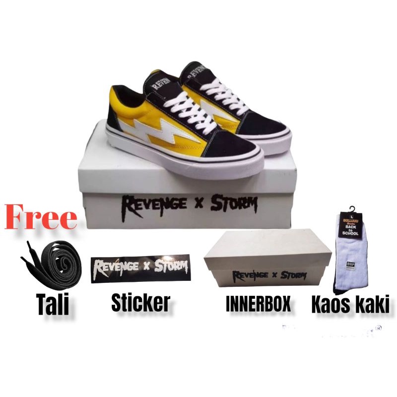 SEPATU REVENG X STR0M BLACK YELLOW CLASIC SNEAKERS PRIA  SNEAKERS WANITA SEPATU SNEAKERS IMPORT