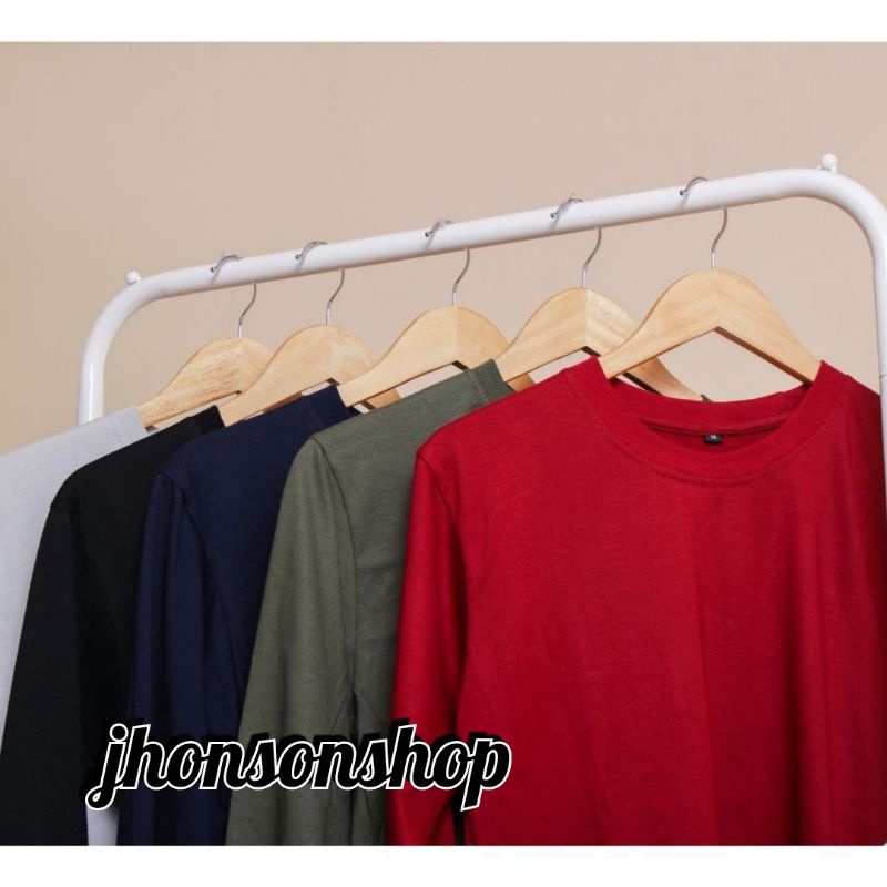 kaos polos lengan panjang dewasa.COTTON COMBET. L. XL. XXL. 3XL