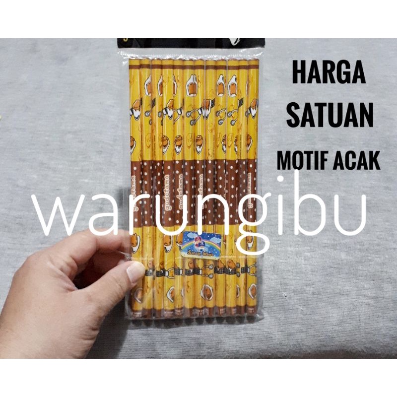 

Sansan Wawa Pencil Pensil Kayu Serut Motif Gudetama