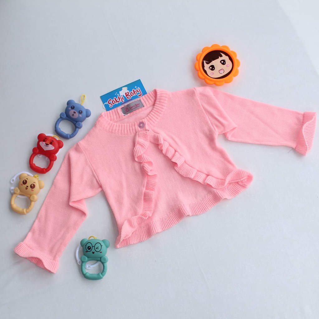 Sakhi Baby Kemeja Rajut Crop Balero Anak Perempuan Sweater Kardigan Rajutan