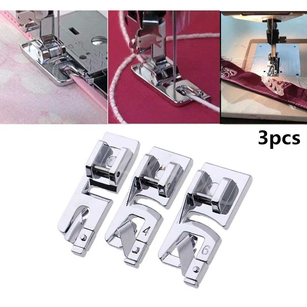 Sepatu Mesin Jahit Set Hem Presser Foot 3 PCS CYJ-33