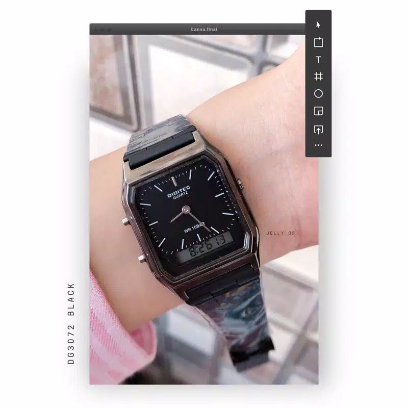 JAM TANGAN WANITA DIGITEC DG-3072 DOUBLE TIME ORIGINAL