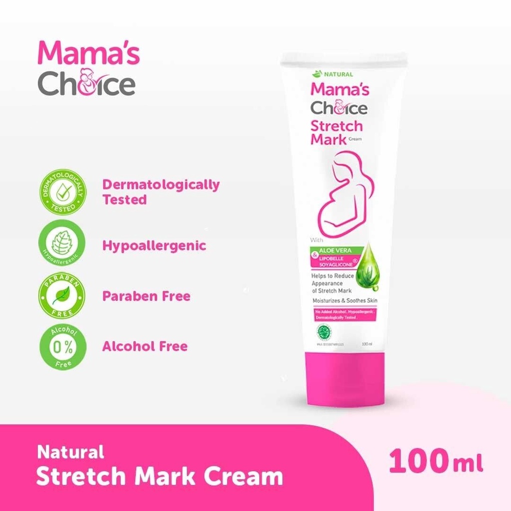 Mama's Choice Stretch Mark Cream Menghilangkan Bekas Peregangan Kulit Mamas