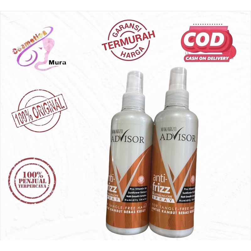 [ 240 ml ] makarizo advisor anti frizz &amp; detangling care spray / makarizo anti frizz spray