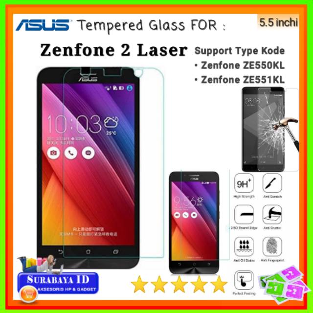 Tempered Glass TG Asus Zenfone 2 Laser 5.5"inchi (ZE550KL / ZE551KL)