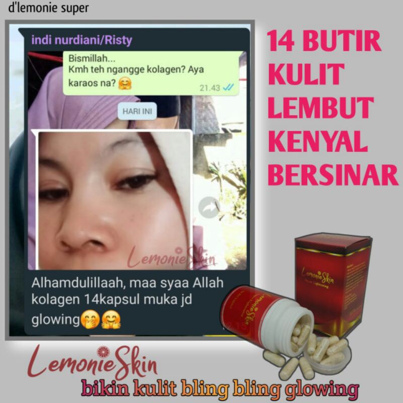 Kapsul Collagen lemonie skin super lightening