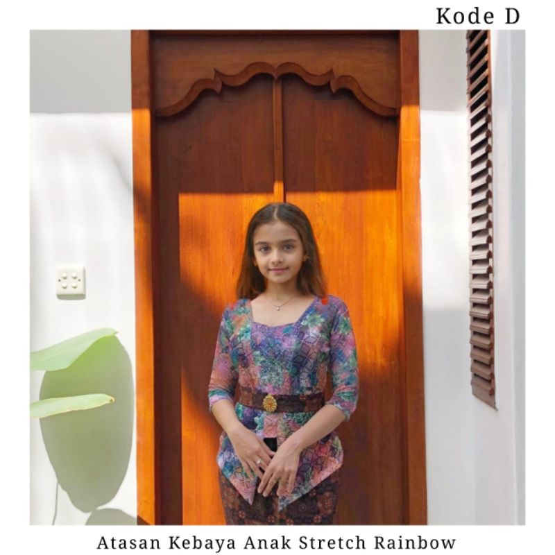 Atasan Kebaya Anak Sofia Strech/KEBAYA SAJA/Pakaian adat Bali/Kebaya Bali/kebaya Anak