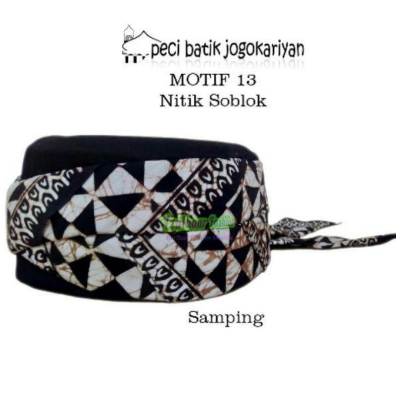 Peci Batik Jogokariyan Motif Nitik Soblok