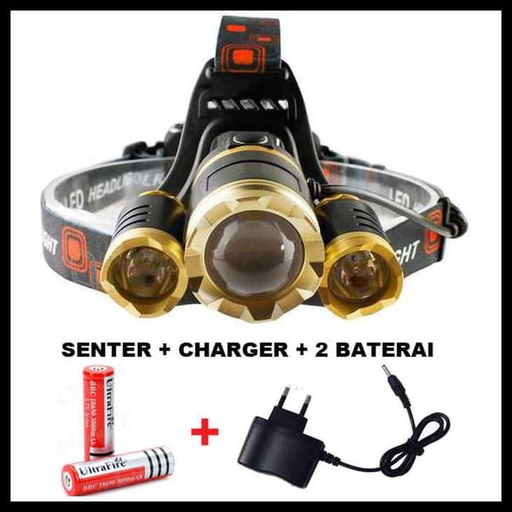 X5PE PROMO PAKET SENTER KEPALA LED / HEADLAMP LED CREE XML T6 10000 LUMENS 39H6