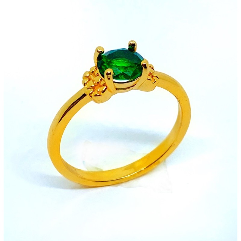 cincin wanita //cincin permata satu //cincin lapis emas //perhiasan//cincin