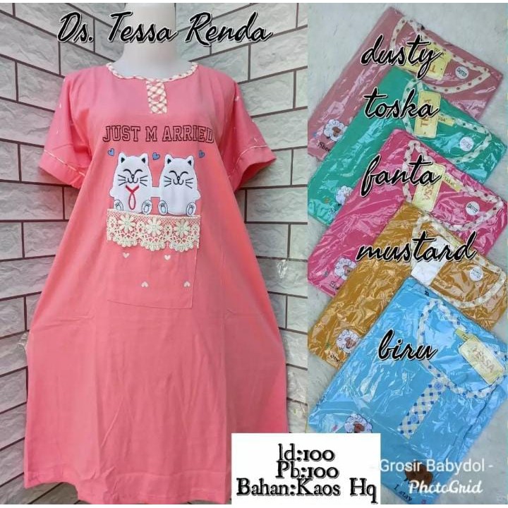 DASTER  WANITA MEREK TESSA// BAJU TIDUR DASTER TESSA