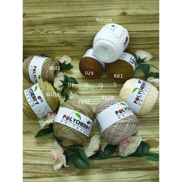 Benang Rajut Polycherry Sery Coklat Dan Kuning