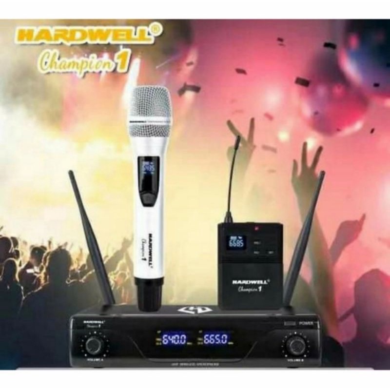 Mic Wireless Hardwell Champion 1 Handle Clip Microphone Original