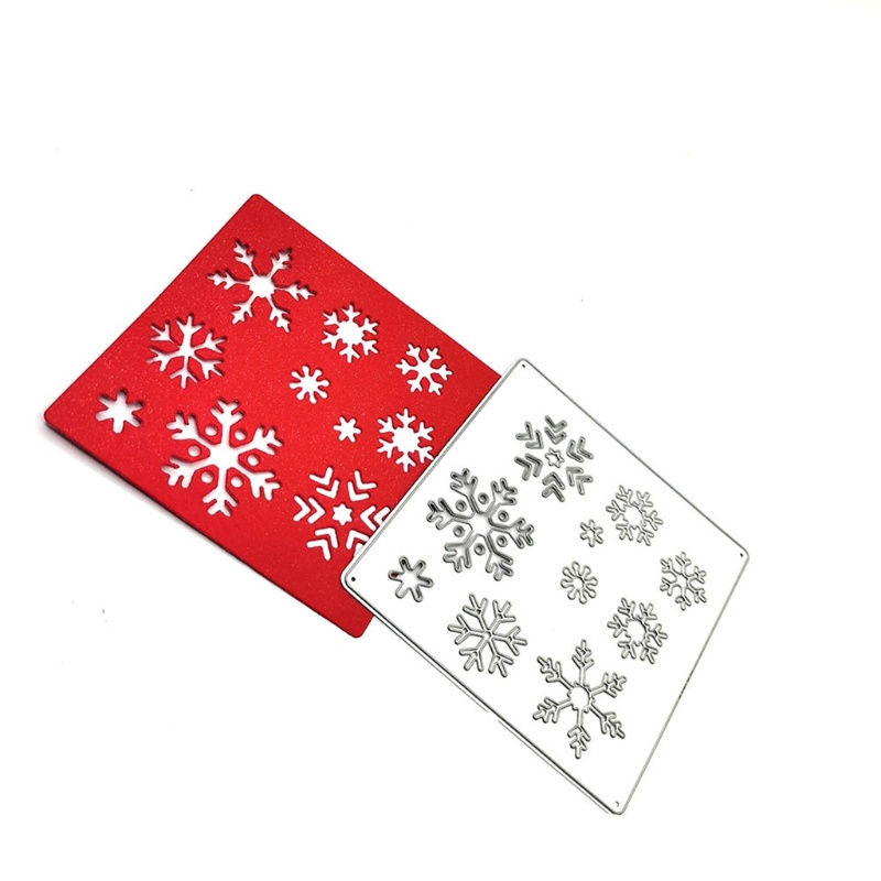 Cetakan Stensil Cutting Dies Motif Snowflake Natal Bahan Metal Untuk Scrapbook / Craft DIY / Embossing